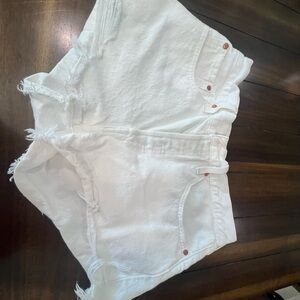 Levi's White Jean Shorts Classic Fit
